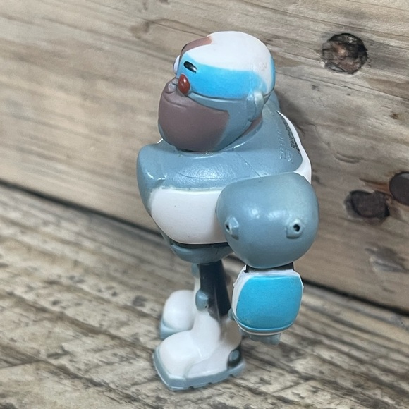 Teen Titans Go! Cyborg 2013 Figure Jazwares 2” DC Comics Blue White Robot Toy - Picture 4 of 6